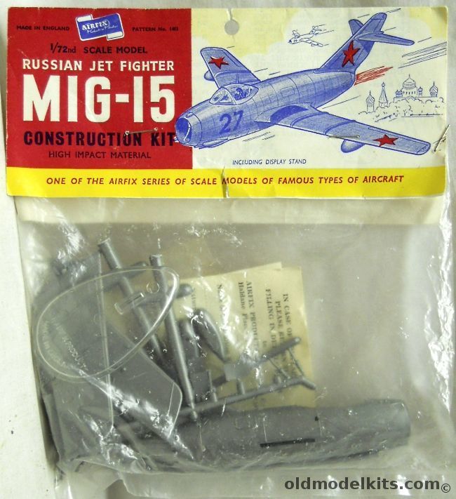 Airfix 1/72 Russian Jet Fighter Mig-15 - Type One Logo Bagged, 1403 plastic model kit